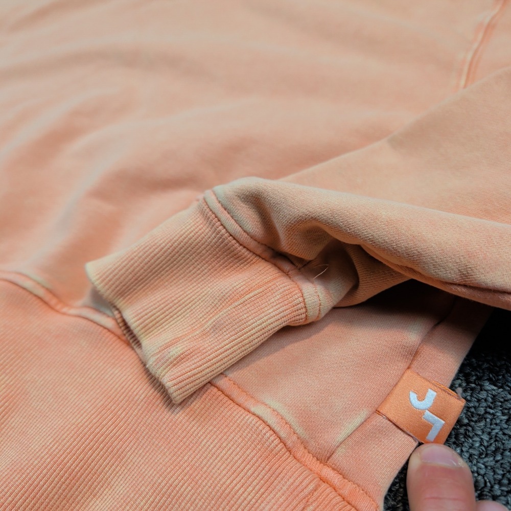 JoyLab Modern Acid Wash Cropped Sweatshirt XS Peach Cotton Activewear Athleisure - Picture 2 of 8
